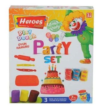 Play Dough 3 Renk Party Oyun Hamuru Seti