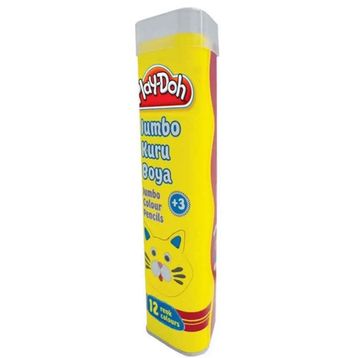Playdoh Tüp Jumbo Üçgen 12 Renk Kuruboya