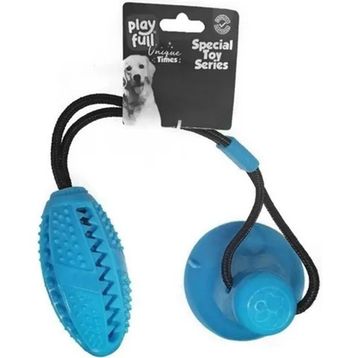 Playfull 5x12x56 cm Mavi Yapışkanlı Ödül Hazneli Köpek Oyuncağı