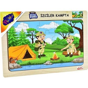 Playwood Ahşap İzciler Kampta Puzzle