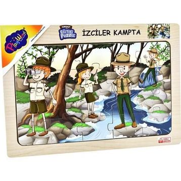 Playwood Ahşap İzciler Kampta Puzzle