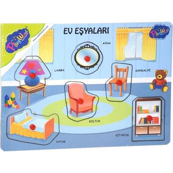 Playwood Ahşap Tutmalı Ev Eşyaları Puzzle