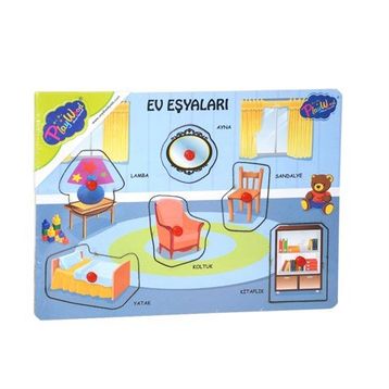 Playwood Ahşap Tutmalı Ev Eşyaları Puzzle