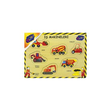 Playwood Ahşap Tutmalı İş Makineleri Puzzle