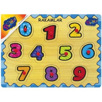 Playwood Ahşap Tutmalı Rakamlar Puzzle