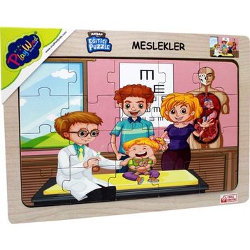 Playwood Meslekler Ahşap Eğitici Puzzle