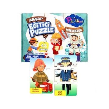 Playwood Meslekler Ahşap Eğitici Puzzle