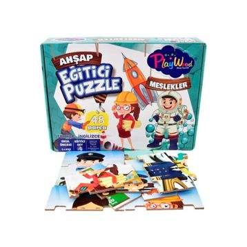 Playwood Meslekler Ahşap Eğitici Puzzle