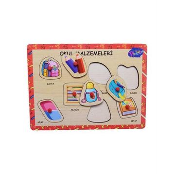 Playwood Okul Malzemeleri Ahşap Tutmalı Puzzle-2