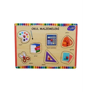 Playwood Okul Malzemeleri Ahşap Tutmalı Puzzle-2