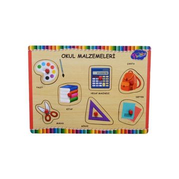 Playwood Okul Malzemeleri Ahşap Tutmalı Puzzle-2