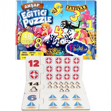 Playwood Sayılar Ahşap Eğitici Puzzle