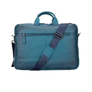 Plm Apollo BRN4EF Mavi 15-16 inç Deri Laptop Çantası
