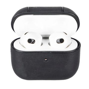 Plm Apple Airpods 3 Nesil Juni AA1 Siyah Uyumlu Deri Kılıf