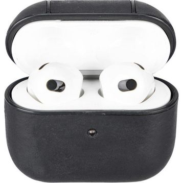 Plm Apple Airpods 3 Nesil Juni AA1 Siyah Uyumlu Deri Kılıf