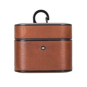 Plm Casquet TN11 Taba Apple Airpods 3.Nesil Uyumlu Deri Kılıf
