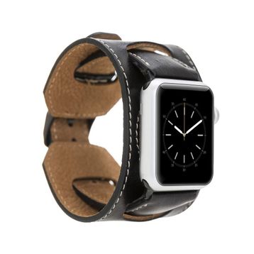 Plm Cuff RST1 Siyah 42-44-45 mm Apple Watch Uyumlu Deri Kordon