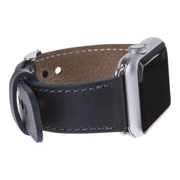 Plm CZ01 Lacivert 42-44-45 mm Apple Watch Uyumlu Deri Kordon