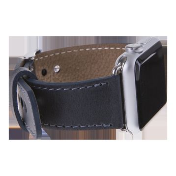 Plm CZ01 Lacivert 42-44-45 mm Apple Watch Uyumlu Deri Kordon