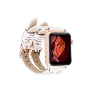 Plm Ely Double Tour F3 Beyaz Apple Watch Uyumlu Deri Kordon