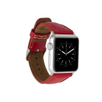 Plm ERC2 Kırmızı 38-40-41 mm Apple Watch Uyumlu Deri Kordon