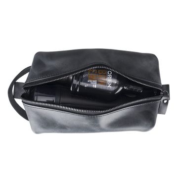Plm Eve TN26 Xlarge Space Black Xlarge Deri Makyaj Çantası