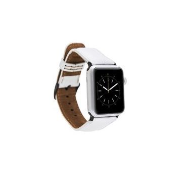 Plm F3 Beyaz 42-44-45 mm Apple Watch Uyumlu Deri Kordon