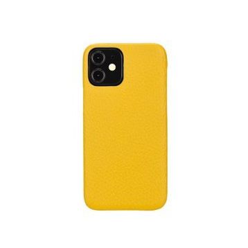Plm F360 FL12 Sarı Apple iPhone 12 mini Uyumlu Deri Arka Kapak