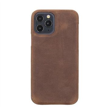 Plm F360 G2 Antik Kahve Apple iPhone 12 Pro Uyumlu Deri Arka Kapak