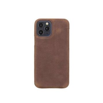 Plm F360 G2 Antik Kahve Apple iPhone 12 Pro Uyumlu Deri Arka Kapak