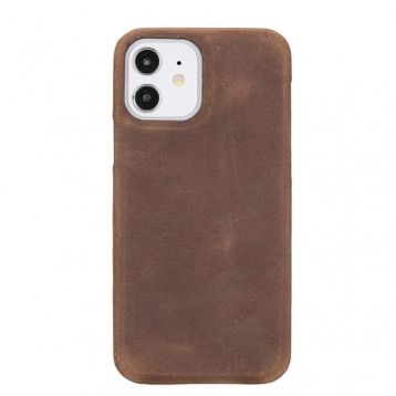 Plm F360 G2 Antik Kahve Apple iPhone 12 Pro Uyumlu Deri Arka Kapak