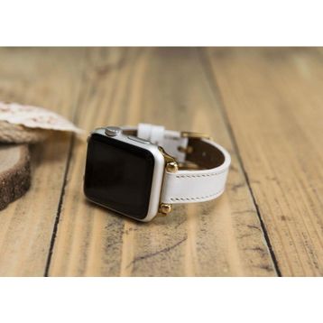 Plm Ferro F3 Beyaz 38-40-41 mm Apple Watch Uyumlu Deri Kordon
