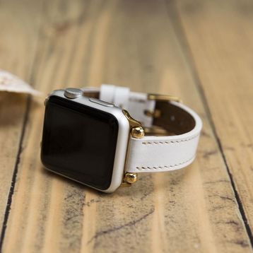 Plm Ferro F3 Beyaz 38-40-41 mm Apple Watch Uyumlu Deri Kordon