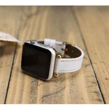 Plm Ferro F3 Beyaz 38-40-41 mm Apple Watch Uyumlu Deri Kordon
