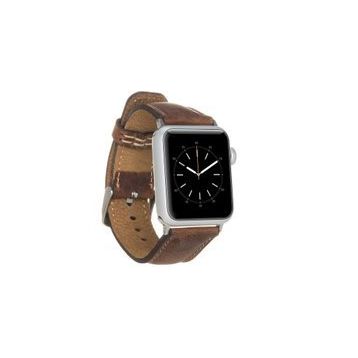 Plm G2 Kahverengi 42-44-45 mm Apple Watch Uyumlu Deri Kordon