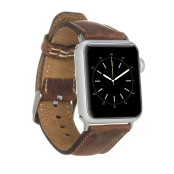 Plm G2 Kahverengi 42-44-45 mm Apple Watch Uyumlu Deri Kordon