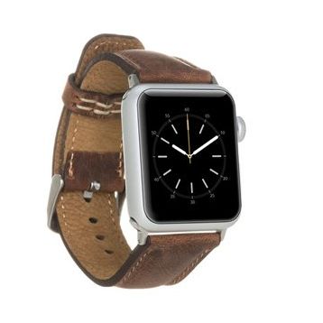 Plm G2 Kahverengi 42-44-45 mm Apple Watch Uyumlu Deri Kordon