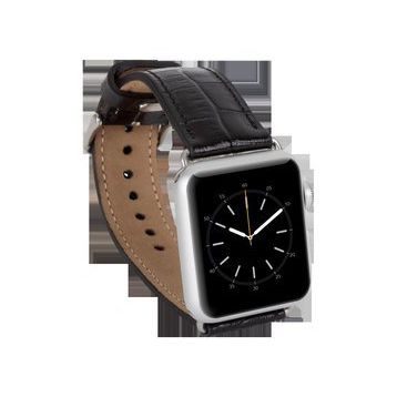 Plm Kroko Siyah 42-44-45 mm Apple Watch Uyumlu Deri Kordon