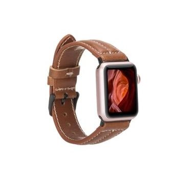 Plm NM3-AS2 Taba 42-44-45 mm Apple Watch Uyumlu Deri Kordon
