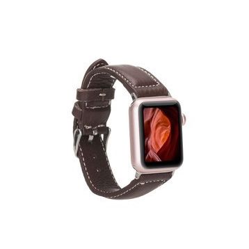 Plm NM4-AS4 Kahve 42-44-45 mm Apple Watch Uyumlu Deri Kordon