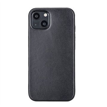 Plm Rock RST1 Siyah Apple iPhone 13 Mini Uyumlu Deri Arka Kapak