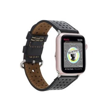 Plm RST1-87019 Siyah 38-40-41 mm Apple Watch Uyumlu Deri Kordon