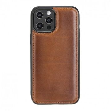 Plm Rst2ef Taba Apple İphone 12 Pro Max Uyumlu Deri Arka Kapak