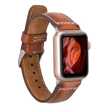 Plm Sen RST2EF Taba 38-40-41 mm Apple Watch Uyumlu Deri Kordon
