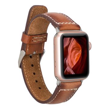 Plm Sen RST2EF Taba 38-40-41 mm Apple Watch Uyumlu Deri Kordon