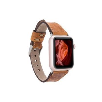 Plm Slim G19 Taba 38-40-41 mm Apple Watch Uyumlu Deri Kordon