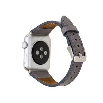 Plm Slim RST9 Gri 42-44-45 mm Apple Watch Uyumlu Deri Kordon