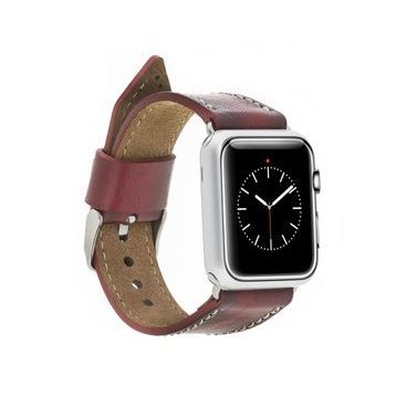 Plm SM25 Bordo 42-44-45 mm Apple Watch Uyumlu Deri Kordon
