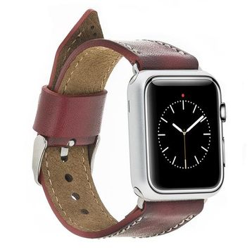 Plm SM25 Bordo 42-44-45 mm Apple Watch Uyumlu Deri Kordon