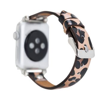 Plm ST-NE Leopar 42-44-45 mm Apple Watch Uyumlu Deri Kordon